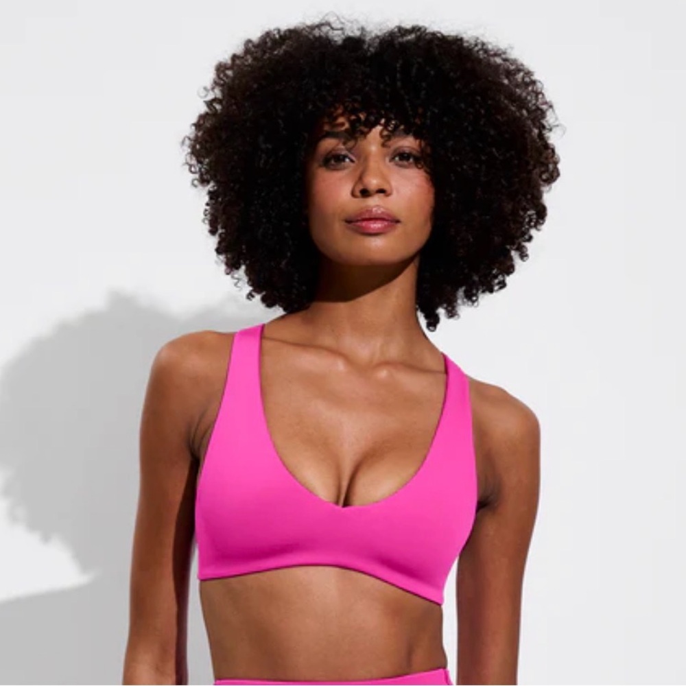 Left On Friday Vibrant Pink Bikini Top (lacrosse style, NWT)